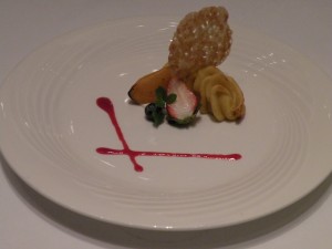 スイートポテトと季節のフルーツ